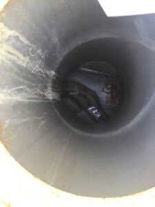 高圧洗浄した排水管